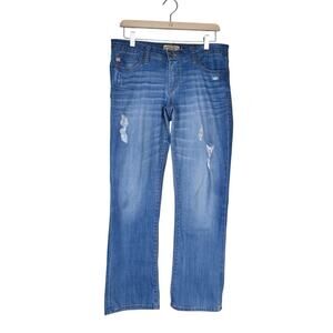 Dear John Womens 28 Straight Leg Distressed Jean